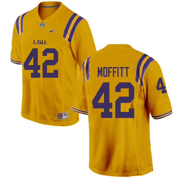 Men #42 Aaron Moffitt LSU Tigers College Football Jerseys Sale-Gold - Click Image to Close